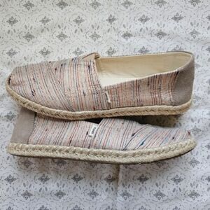 TOMS Metallic Pinks Espadrille 7.5
